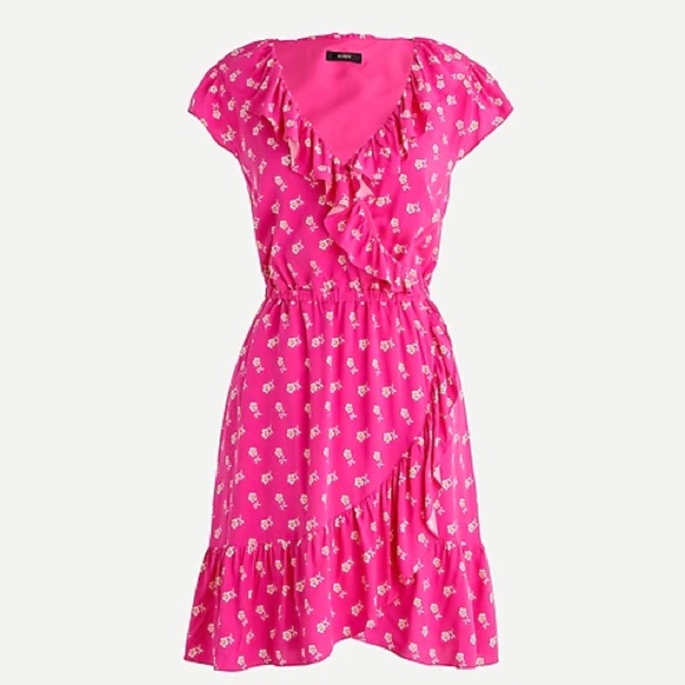 V-neck Ruffle Dress in Floral Print
